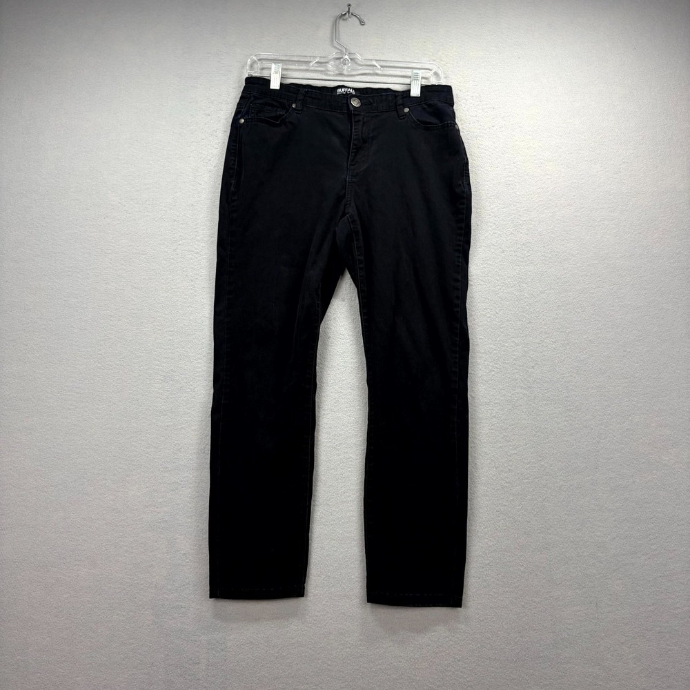 Buffalo David Bitton Ankle Grazer Jeans Womens 6/28 30x25 Dark Blue Black Denim
